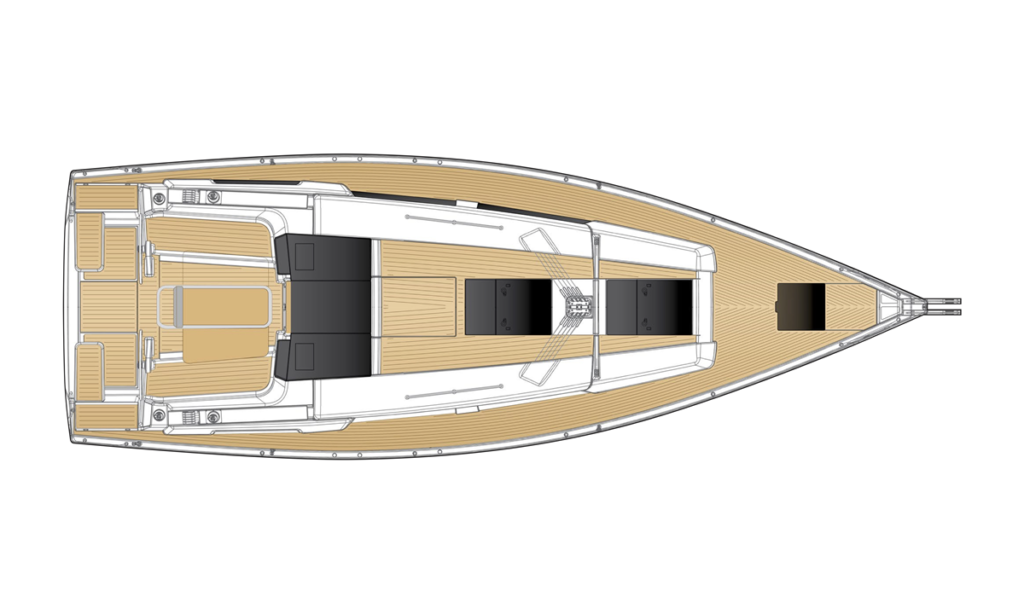 hanse 388 - deck plan